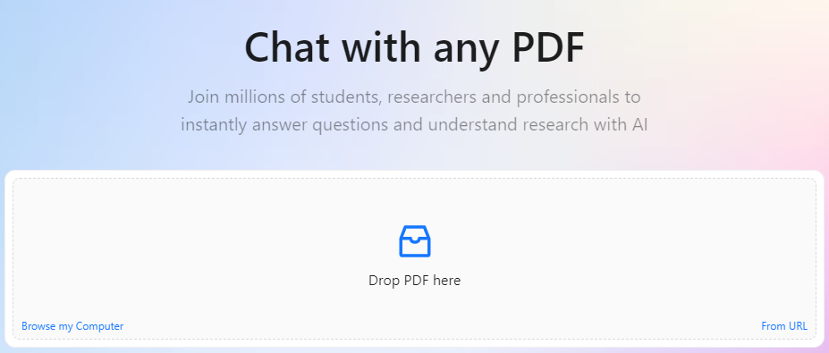 ChatPDF 공식 홈페이지