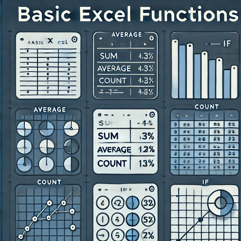 엑셀 함수 정리 (1) 기본 엑셀 함수 SUM, AVERAGE, COUNT, IF 등