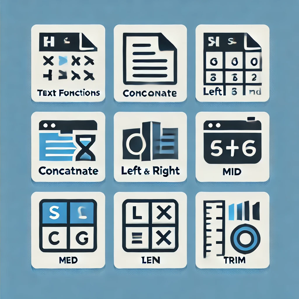 엑셀 함수 정리 (3) 텍스트 함수 및 데이터 정리